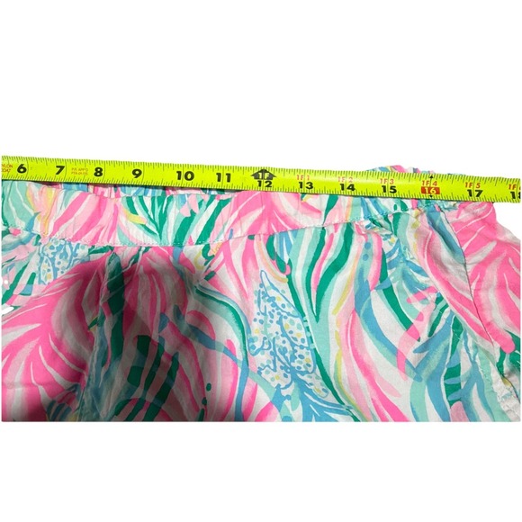 LILLY PULITZER Ocean View Shorts "SEA TURTLE SOIREE" Size LARGE - Picture 7 of 7